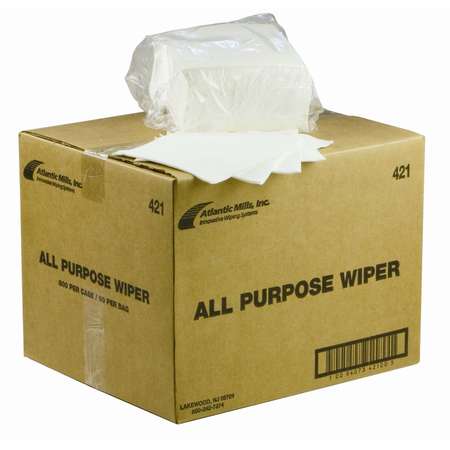 ATLANTIC MILLS Atlantic Mills 12"x13" White All Purpose Wipes, PK800 421